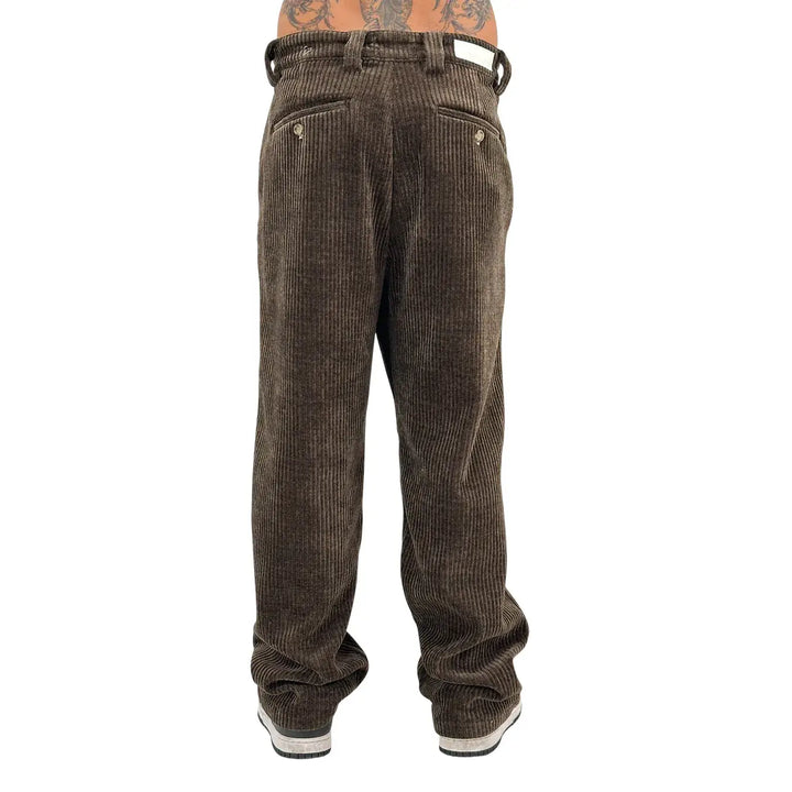 BL.11 Block Eleven, Pantaloni, Uomo, Velluto, Marrone