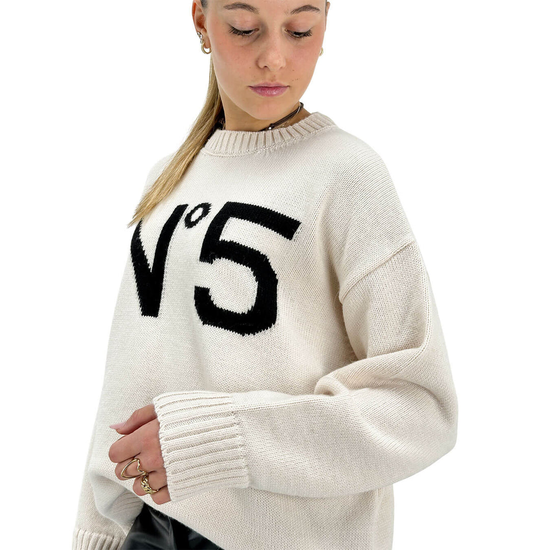 Tensione In, Maglia, Donna, Tessuto Misto, Avorio