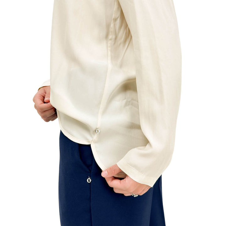 Ottod'Ame, Blusa, Donna, Serena, Acrilico, Avorio