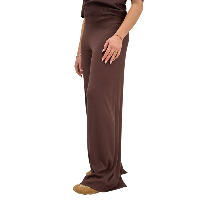 Kontatto, Pantaloni, Donna, Palazzo, Marrone