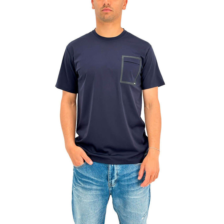 Unity Maglia T-Shirt Pocket Uomo, Girocollo, Softech, Tasca, Blu - BassiniBoutique.it