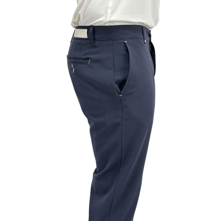 BL.11 Block Eleven Pantaloni Chino, Uomo, Regular Fit, Cotone, Blu