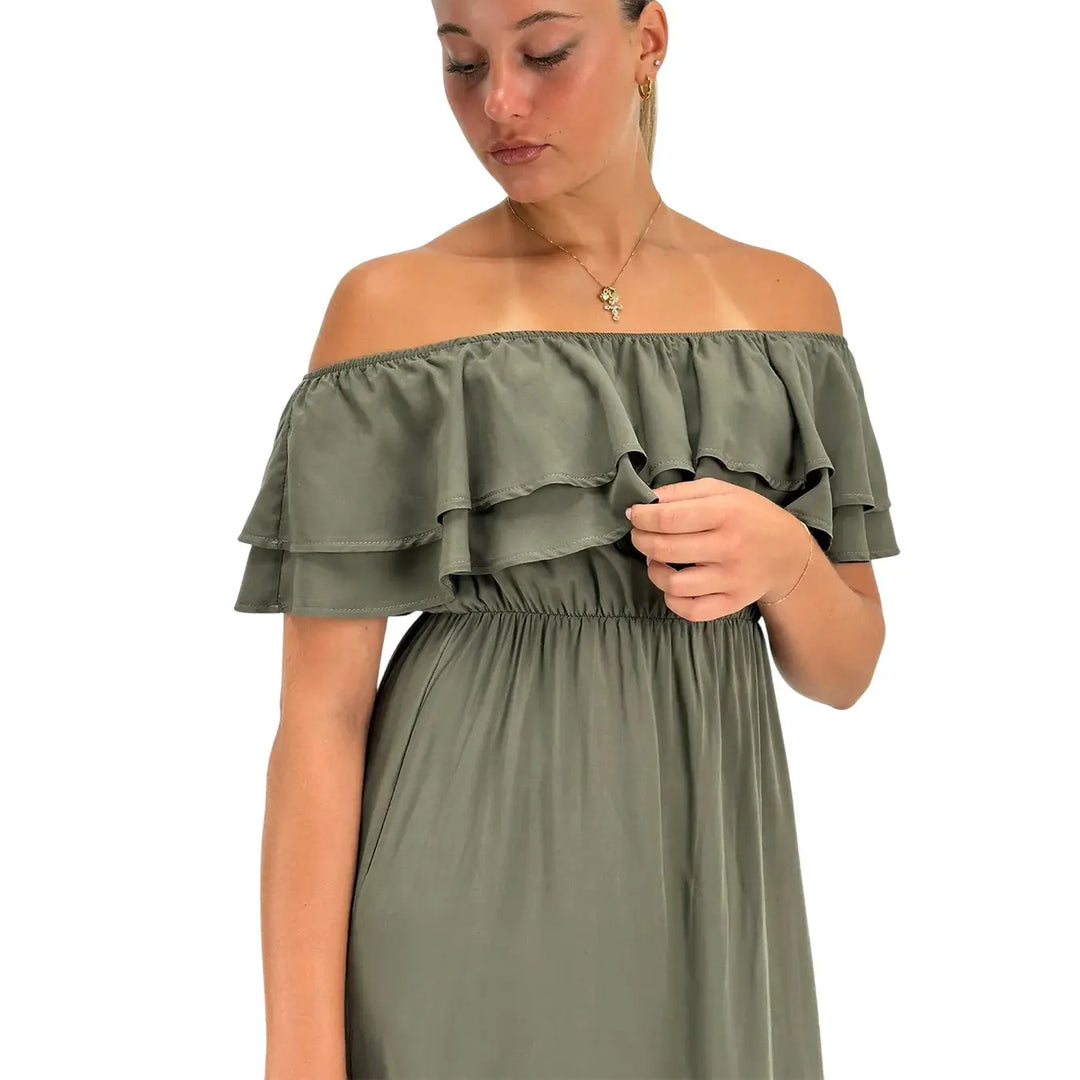 Kontatto Abito Donna Militare Corto a Ombrellino