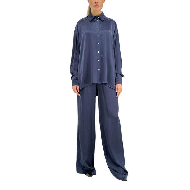 Ottod'Ame, Pantaloni, Donna, Arianna, Viscosa, Blu