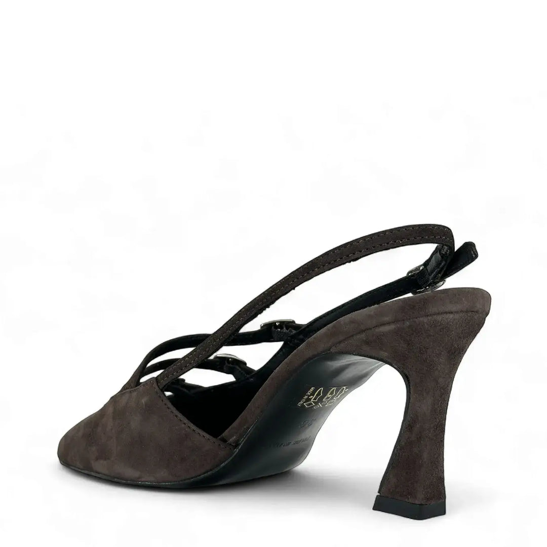 Ovyé, Décolleté, Donna, Pelle Scamosciata, Moro