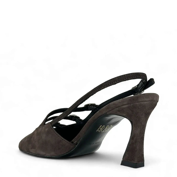Ovyé, Décolleté, Donna, Pelle Scamosciata, Moro