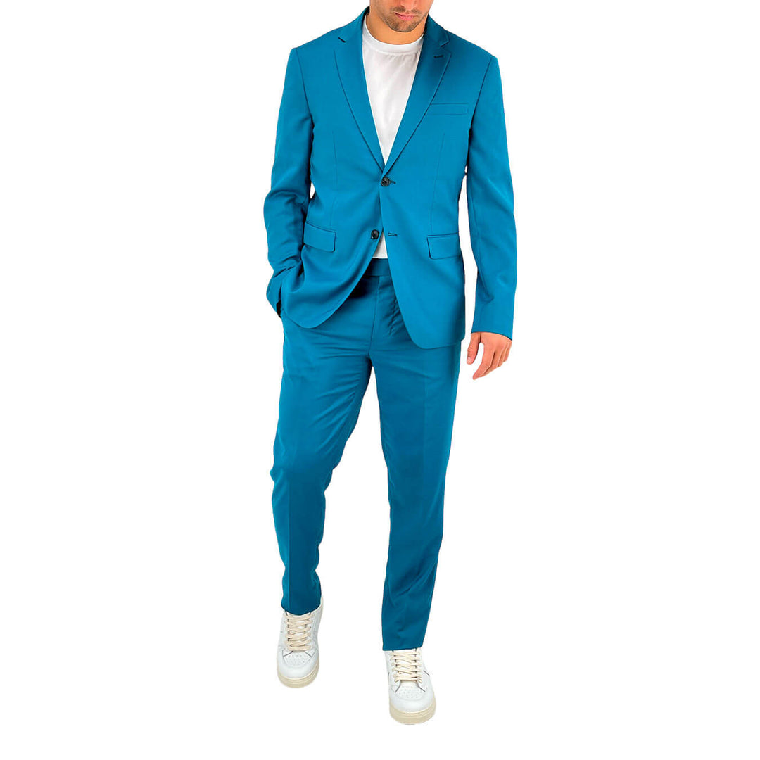 MarKup Men's Suit, Single Breasted, Lapel Jacket, Lined, Regular Trousers