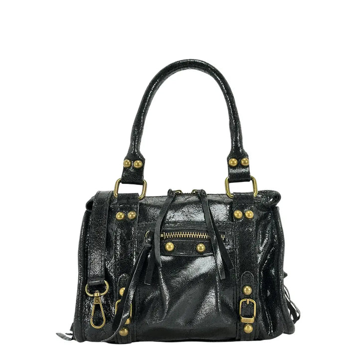 Bassini, City Bag, Donna, Mini, Pelle, Nero