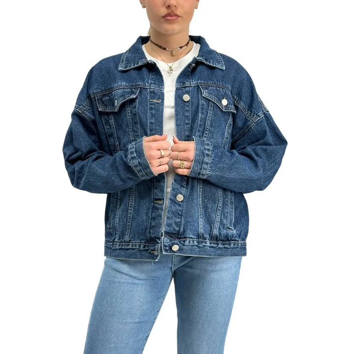 Bassini, Giubbotto Denim, Donna, Cotone, Blu