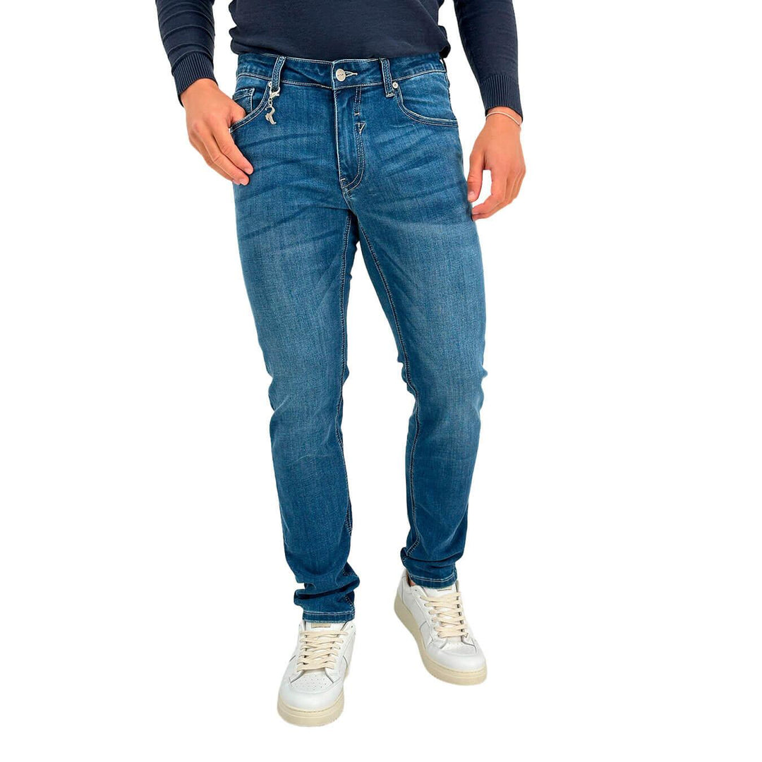 Rytual Pantaloni Uomo, Jeans, Denim, Chino, Cotone, Blu Medio - BassiniBoutique.it