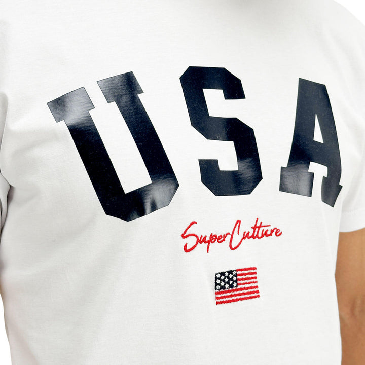 Superculture, T-Shirt, Uomo, Cotone, Bianco