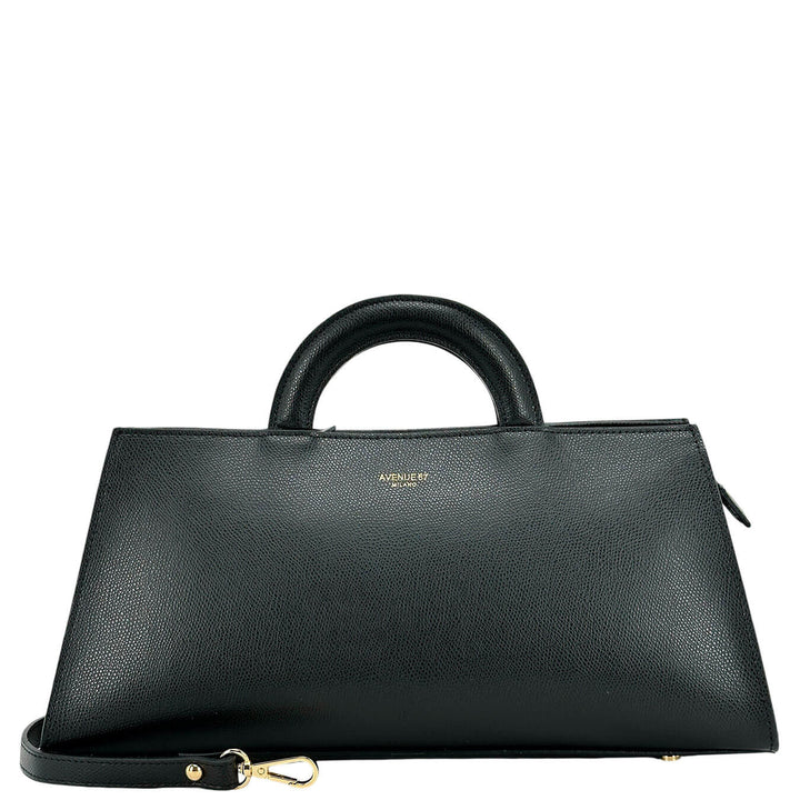 Avenue67 Rania Borsa Donna, Handbag, Baguette, Pelle, Nero