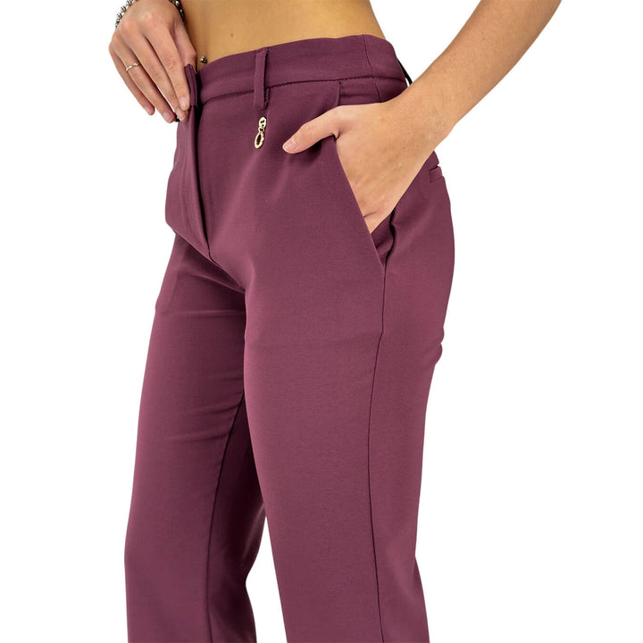 Relish, Pantaloni, Donna Cloes, Vita Alta, Poliestere, Violet