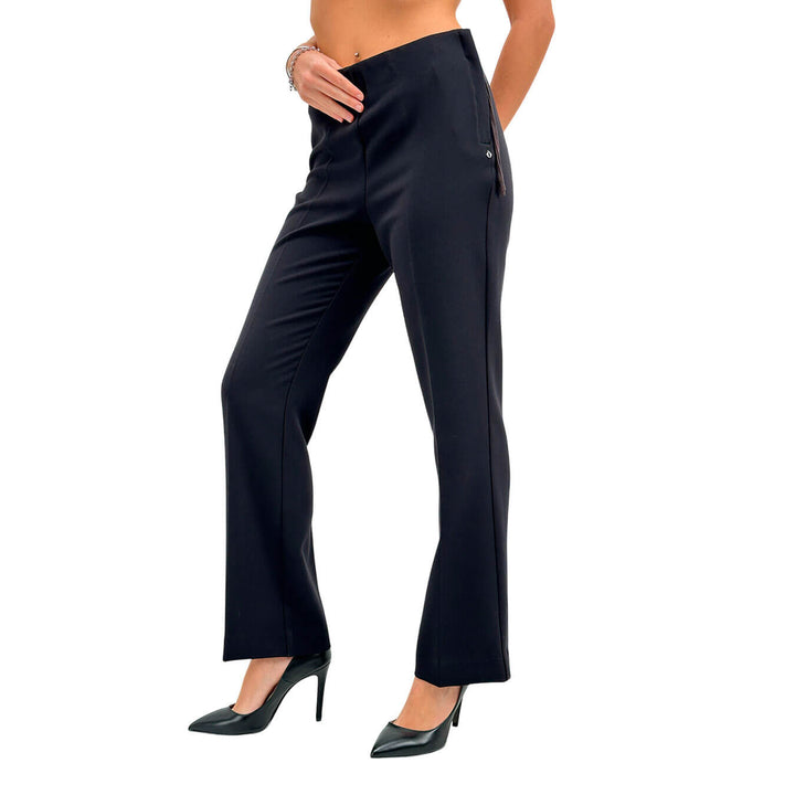 Ottod'Ame Pantaloni Donna, Modello Classico, Tessuto Misto, Nero