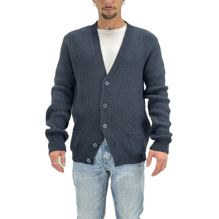 BL.11 Block Eleven, Cardigan, Uomo, Blu, Cotone, Blu
