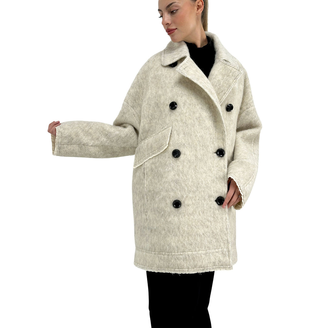 Oof Wear, Cappotto, Donna, Tessuto Misto, Bianco