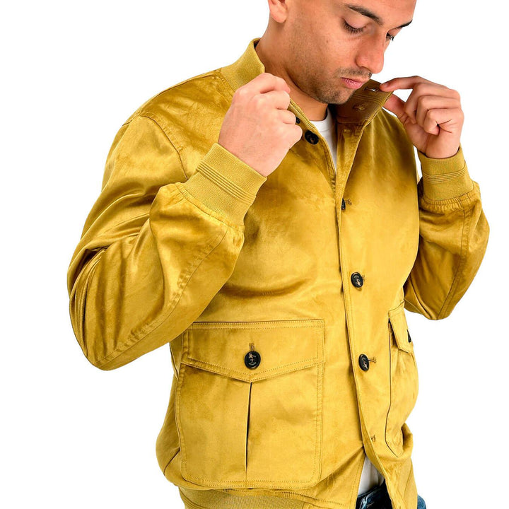 MarKup Men's Jacket, Biker Jacket, Ecological Suede, Slim, Pockets