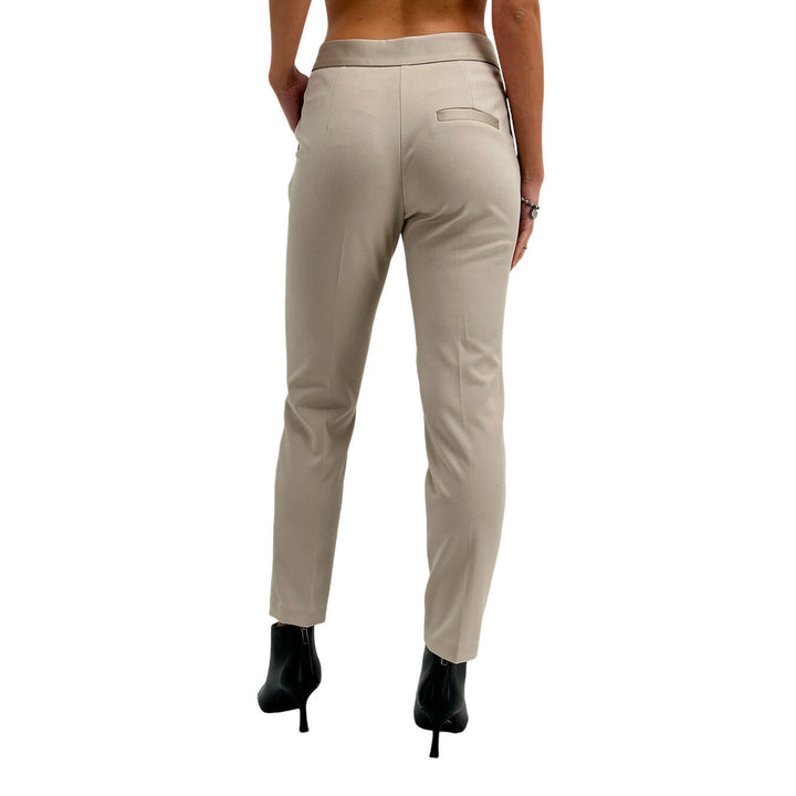 Imperial Pantaloni Donna, Modello alla Caviglia, Fascia Raso, Beige