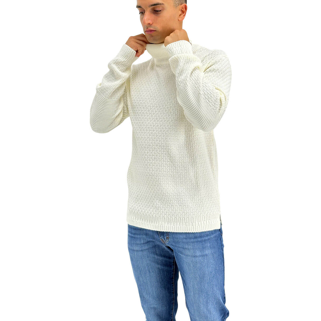 BL.11, Maglia, Uomo, Acrilico, Bianco