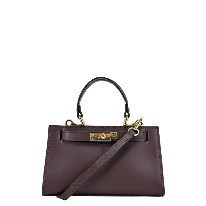 Bassini, Borsa, Donna, Alice, Pelle, Bordeaux