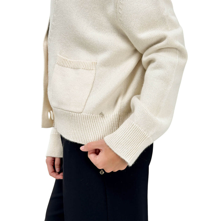 Ottod'Ame, Cardigan, Donna, Acrilico, Ecru