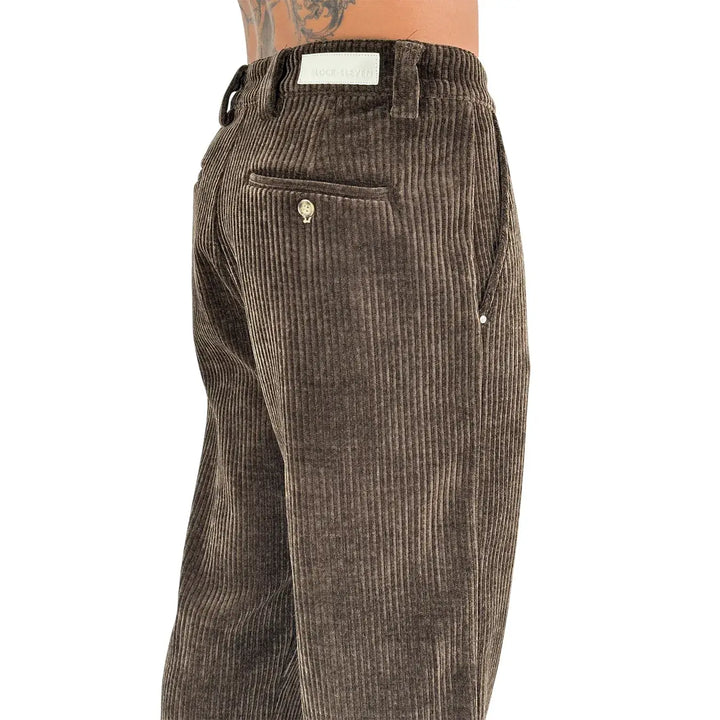 BL.11 Block Eleven, Pantaloni, Uomo, Velluto, Marrone