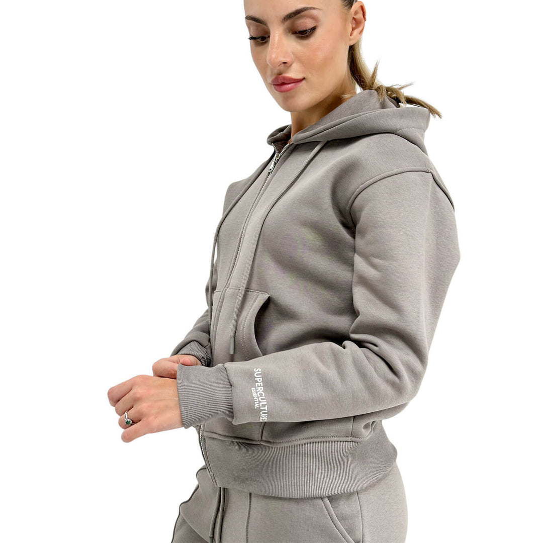 Superculture, Felpa Donna, Etta, Cotone, Grigio
