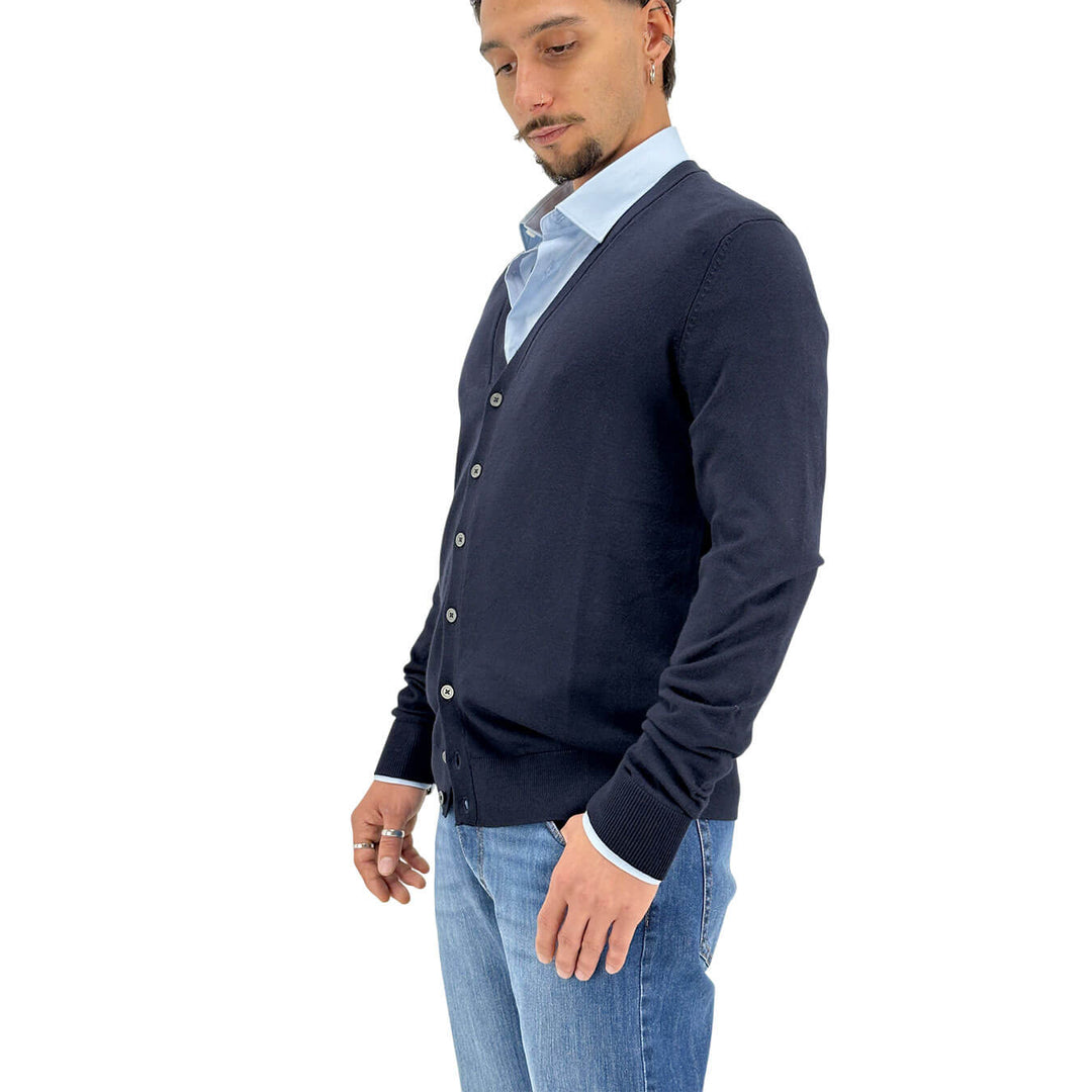 Markup, Cardigan , Uomo, Viscosa, Blu