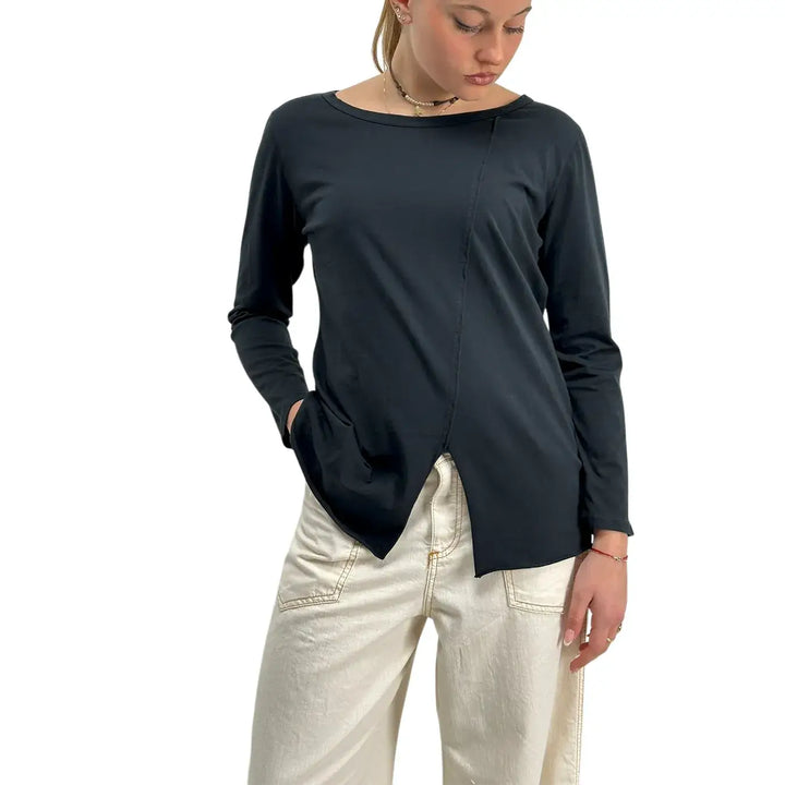 Bassini, T-shirt, Donna, Cotone, Nero