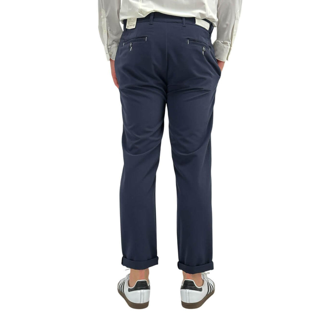 BL.11 Block Eleven Pantaloni Chino, Uomo, Regular Fit, Cotone, Blu