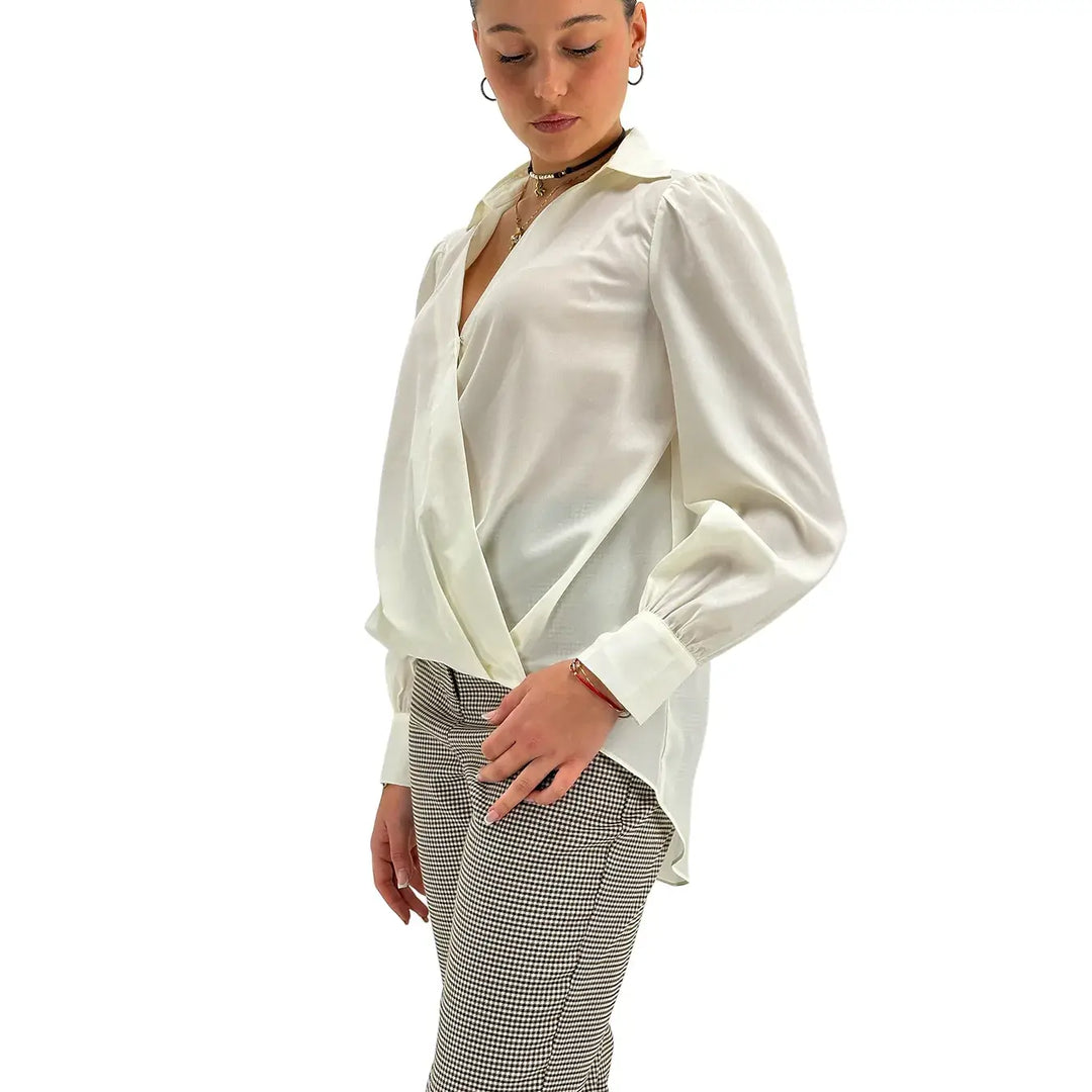 Koralline, Blusa, Donna, Poliestere, Panna