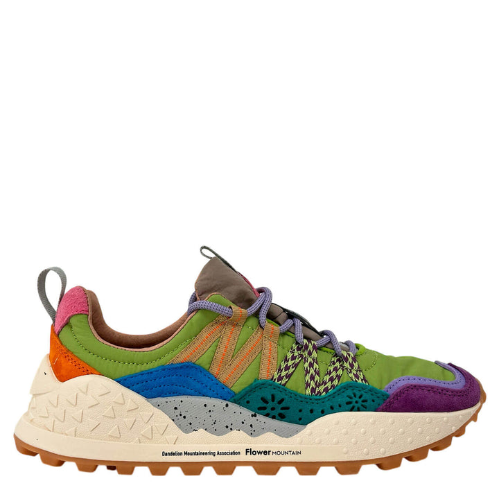 Flower Mountain Washi Sneakers Donna, Suede e Nylon, Verde