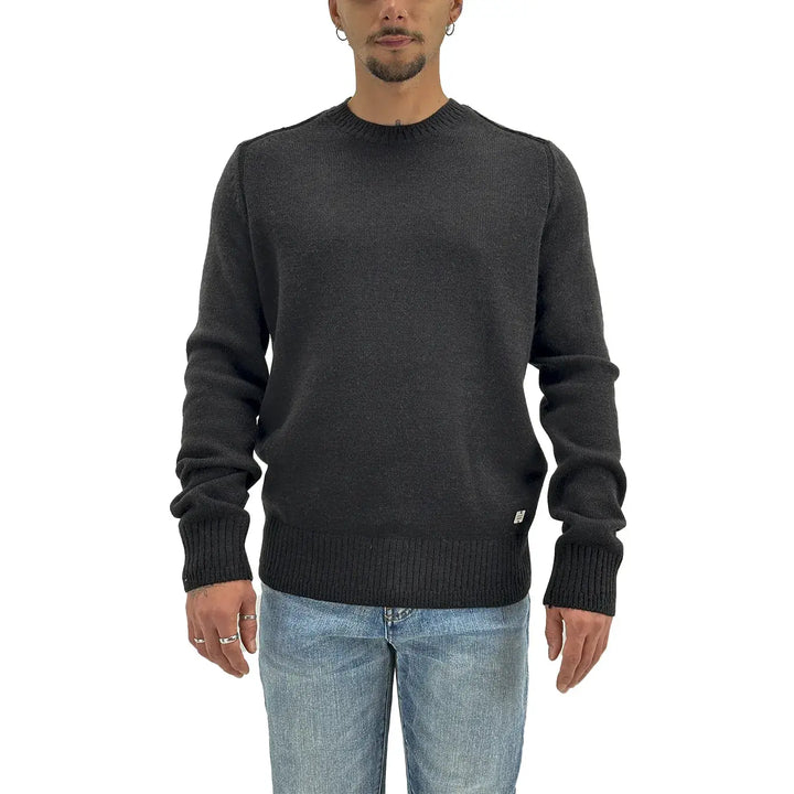 BL.11 Block Eleven, Maglia, Uomo, Girocollo, Misto Lana, Nero