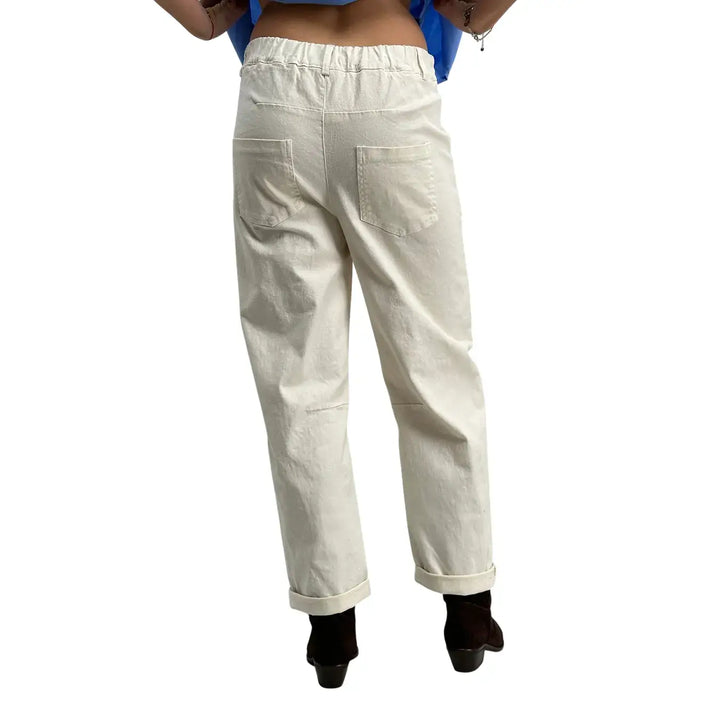 Kontatto, Pantaloni, Donna, Cotone, Avorio