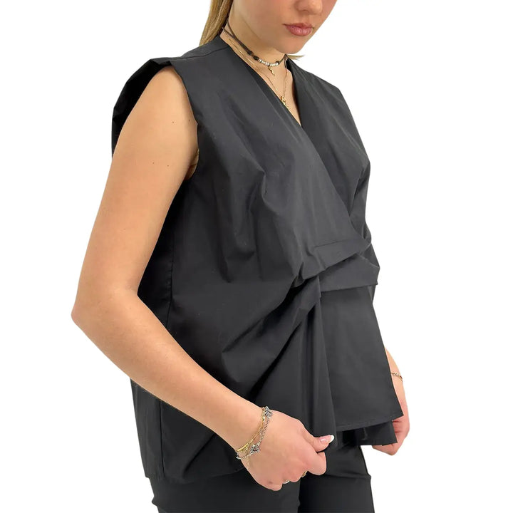 Meimeij, Blusa, Donna, Cotone, Nero