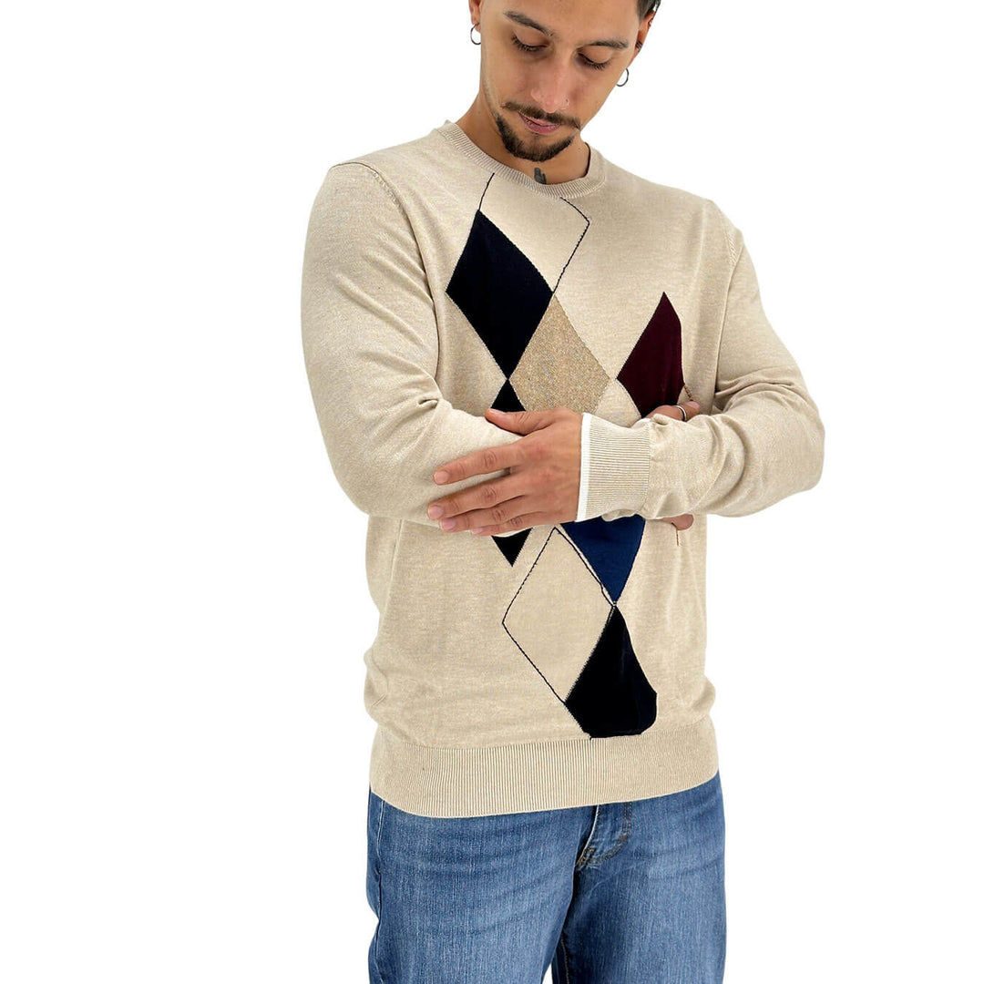 Markup, Maglia, Uomo, Viscosa, Beige
