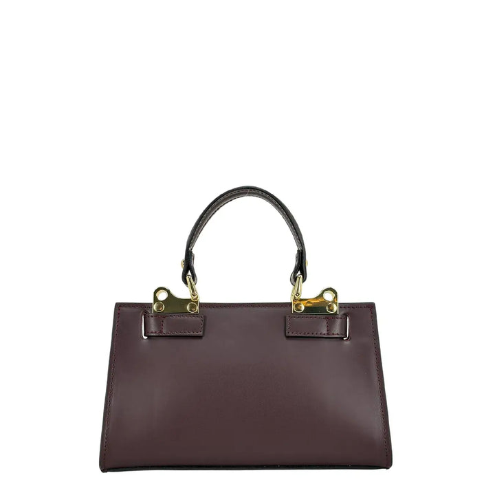 Bassini, Borsa, Donna, Alice, Pelle, Bordeaux