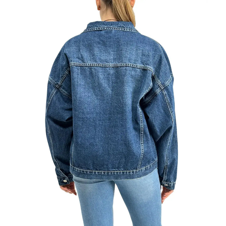 Bassini, Giubbotto Denim, Donna, Cotone, Blu