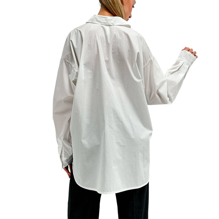 Tension In Women's Shirt, Over, Balloon Sleeve, Cotton, White