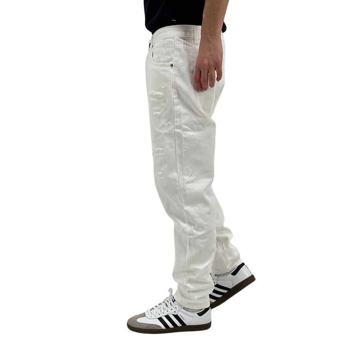 Rytual Pantaloni Chino Uomo, Regular Fit, Cotone, Bianco