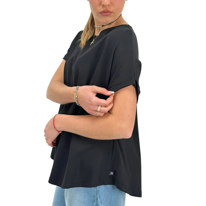 Ottod'Ame, T-Shirt, Donna, Cotone, Nero