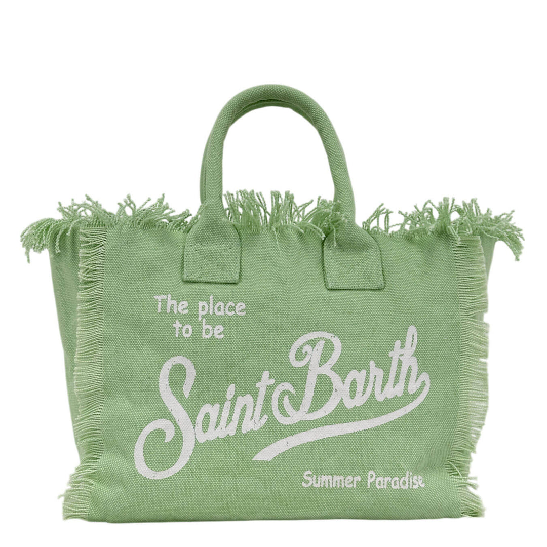 Mc2 Saint Barth Colette Borsa a Mano Donna, Canvas di Cotone, Verde
