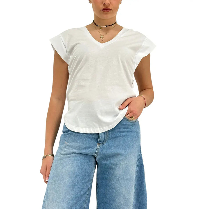 Ottod'Ame, T-Shirt, Donna, Cotone, Latte