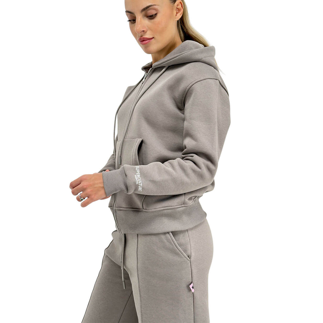 Superculture, Felpa Donna, Etta, Cotone, Grigio
