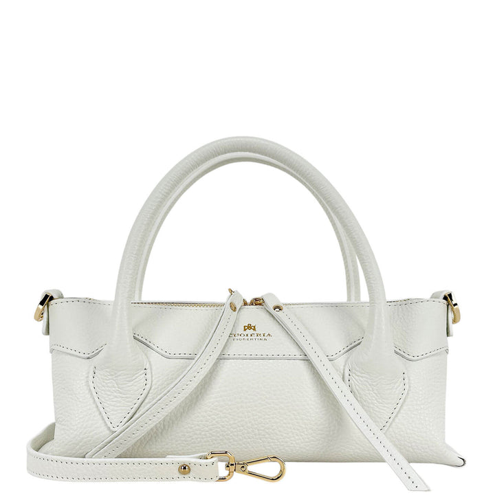 Cuoieria Fiorentina Holly Small Borsa Donna, Pelle, Bianco