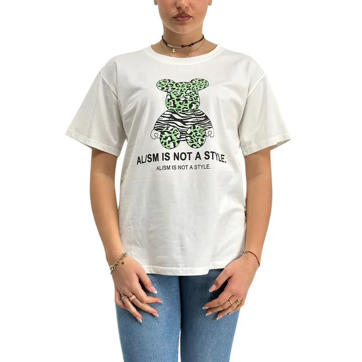 Bassini, T-Shirt, Donna, Stampa, Bianco