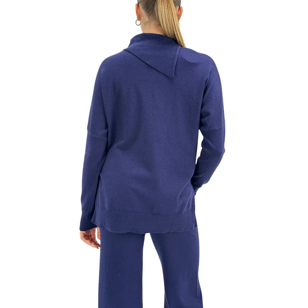 Koralline, Maglia, Donna, Tessuto Misto, Blu