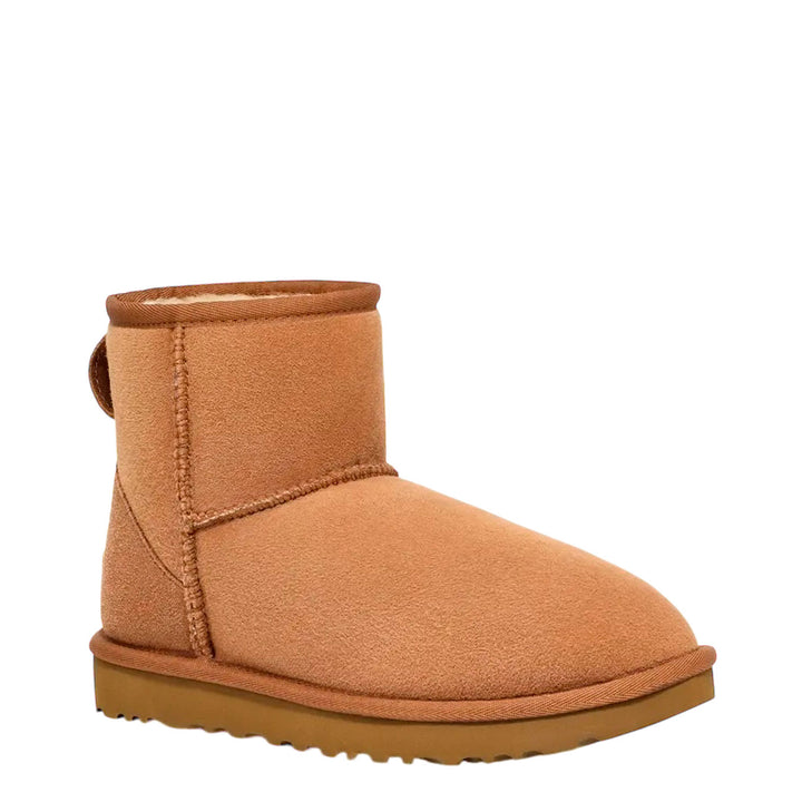 Ugg Stivali Donna, Classic Mini II, Camoscio e Montone, Chestnut