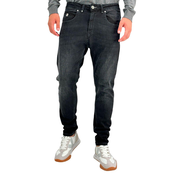 BL.11 Block Eleven Pantaloni Uomo, Jeans, Denim, Stretch, Cotone, Nero