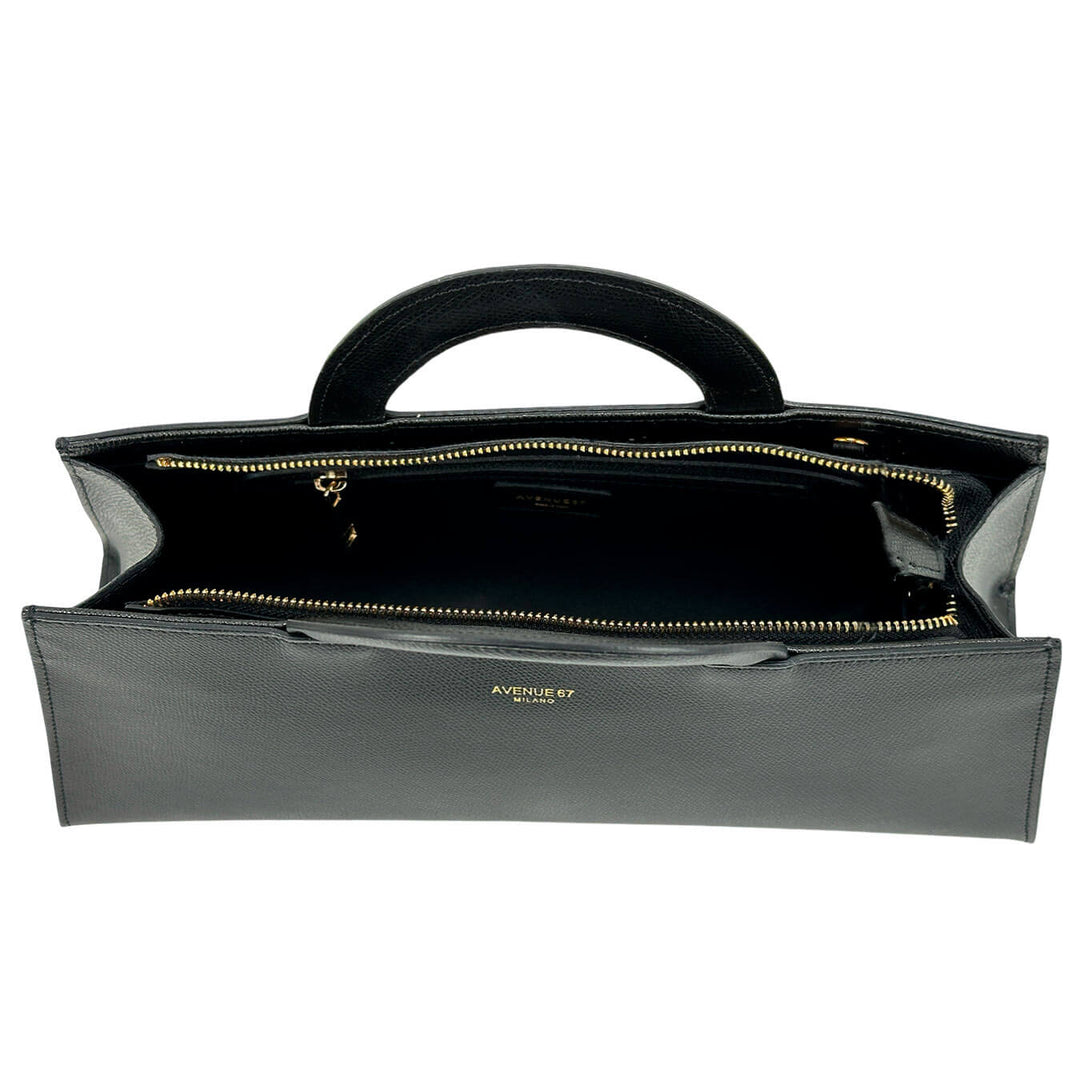 Avenue67 Rania Borsa Donna, Handbag, Baguette, Pelle, Nero